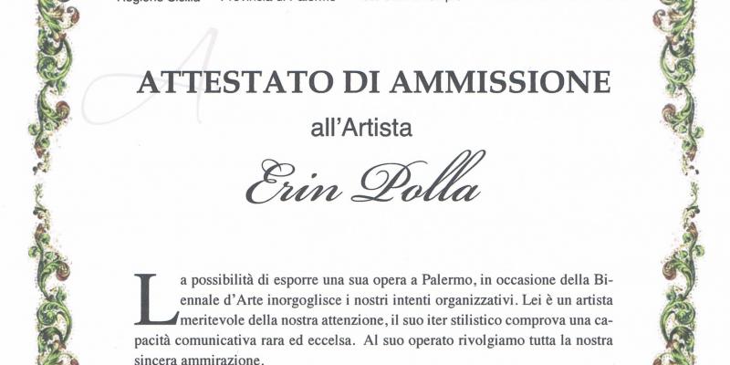 Ist INTERNATIONAL BIENNAL OF ART OF PALERMO