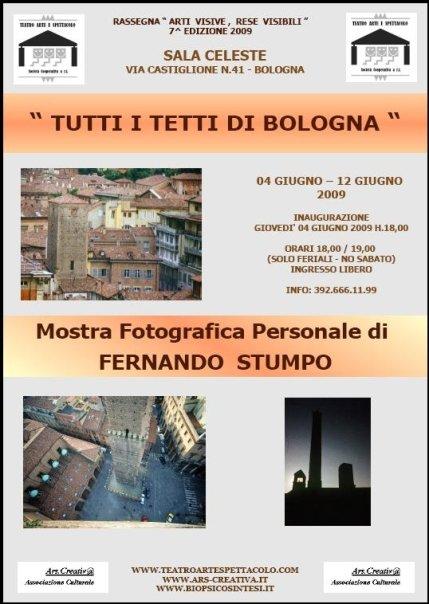 Locandina Mostra Fernando Stumpo Sala Celeste Bologna