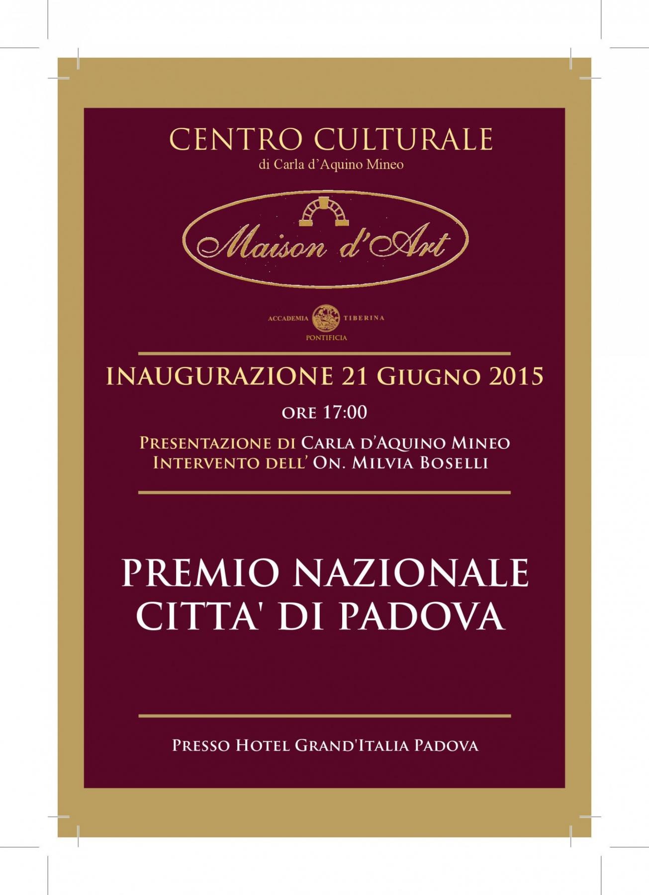 Premio Nazionale Città di Padova presso Hotel Grand'Italia