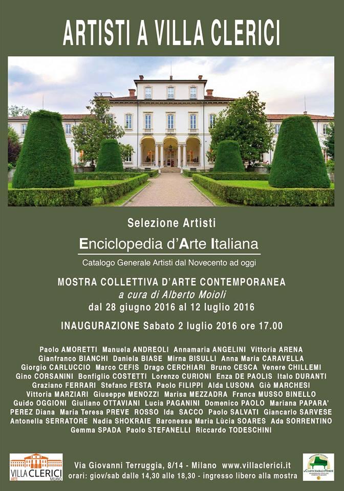 Artisti a Villa Clerici - selezione Artisti Enciclopedia d'Arte Italiana