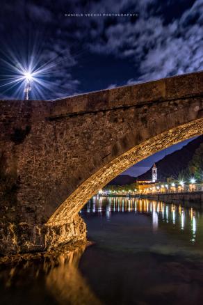 Chiaro di luna sotto il Ponte Vecchio (San Pellegrino Terme) BG 