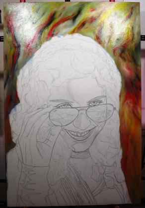 Pintura em progresso / Painting in progress