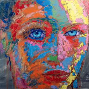 Fabio Modica | Faciem V - mixed media on canvas - cm 200 x 140 | 79 x 55 inches - 2014