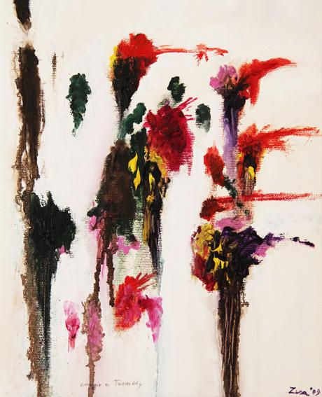 OMAGGIO A CY TWOMBLY-LE QUATTRO STAGIONI-AUTUNNO-PARTICOLARE