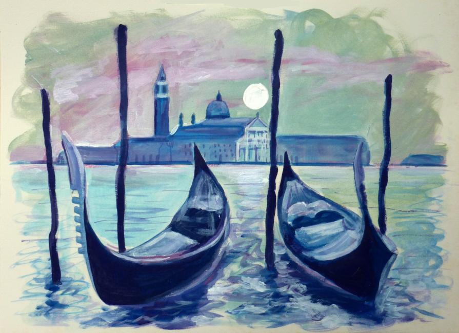 Gondole a Venezia - notturno