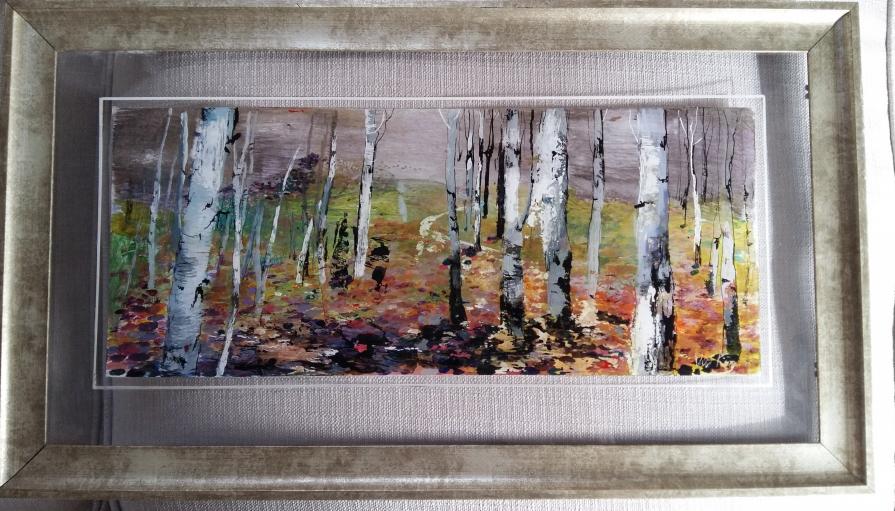 Silver birch tree forest