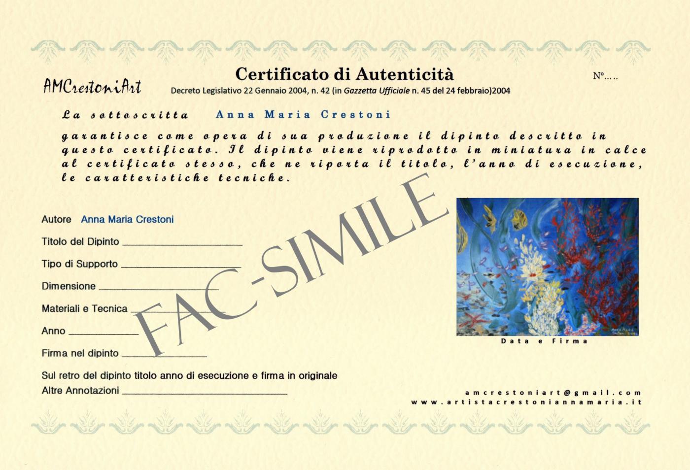 Certificato di Autenticità