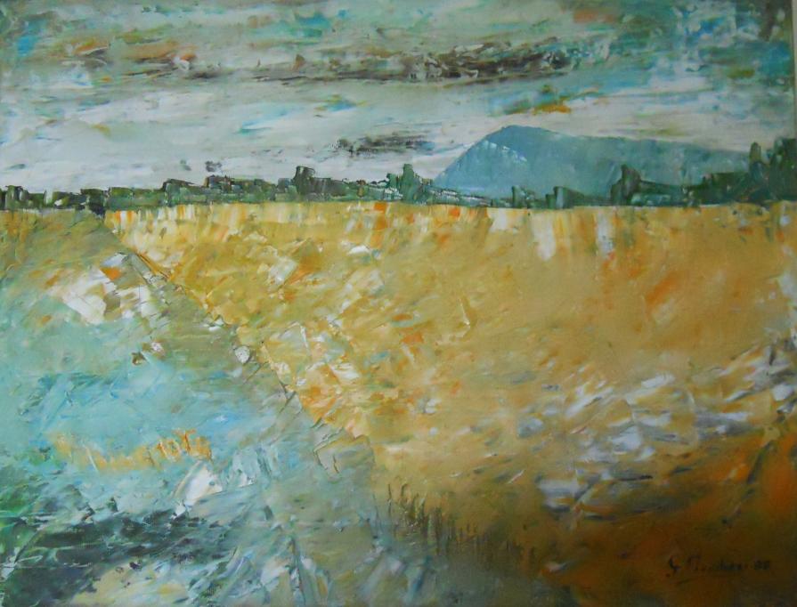 CAMPO DI GRANO (OLIO SU TELA 1988)