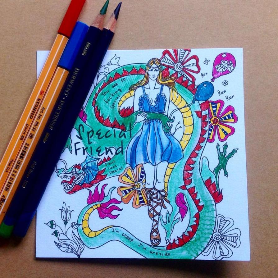 coloring card 