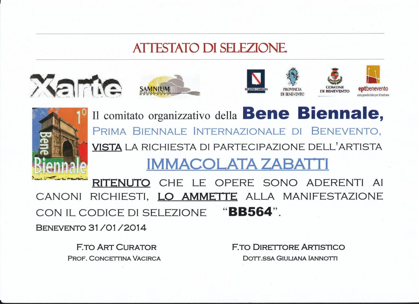 BENE BIENNALE di BENEVENTO