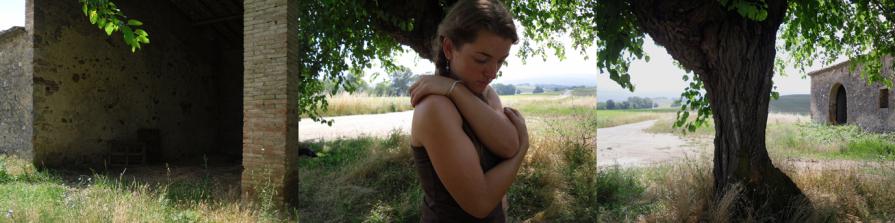 Katrina under the mulberries,Scorgiano, June 2009