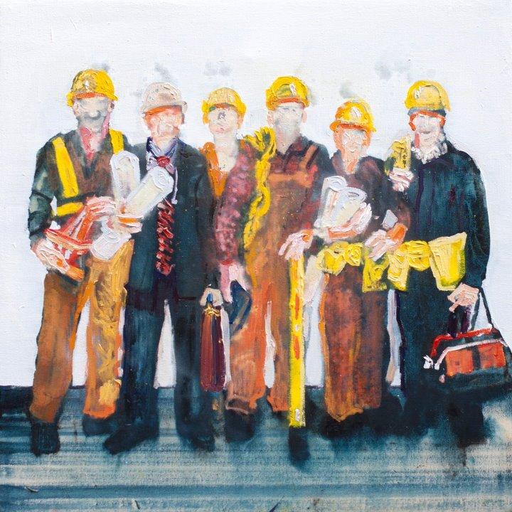  lavoro (6); 40x40cm; olio su tela; 2012