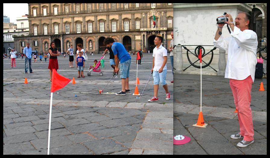 Piazza del Plebiscito, Napoli - Partita di Golf, Performance di Augusto De Luca.7