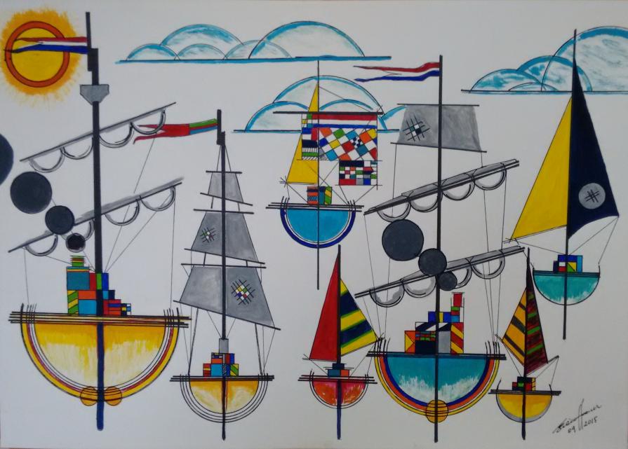 COMPOSITION ABSTRACT NR 005 – The Boats - By EURICO HAAN – 2015