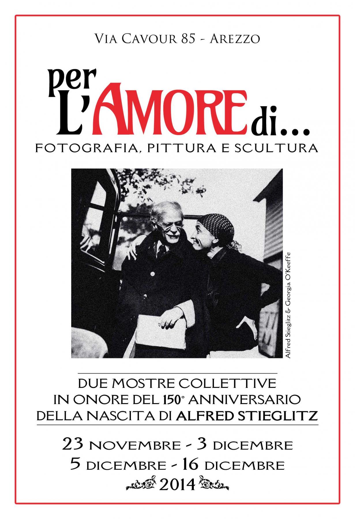 per L’AMORE di… fotografia, pittura & scultura: due mostre collettive in onore del 150° anniversario della nascita di ALFRED STIEGLITZ