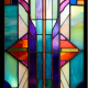 Stained glass window design for a chapel