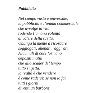 POESIA - Pubblicità