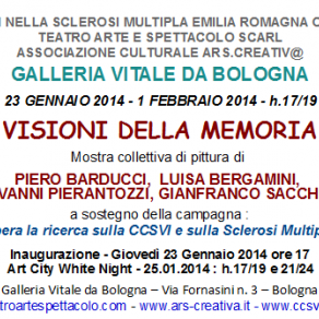 Invito Mostra collettiva "Visioni della Memoria" a Bologna Galleria Vitale da Bologna