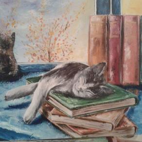 cats and books