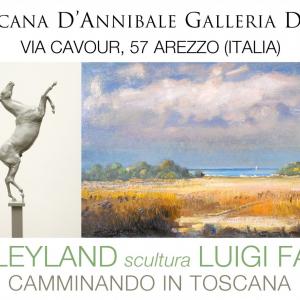 SUSAN LEYLAND sculpture LUIGI FALAI painting CAMMINANDO IN TOSCANA