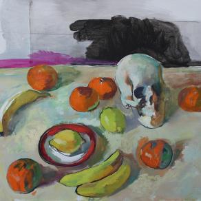 skull and tangerines or skull and lemon