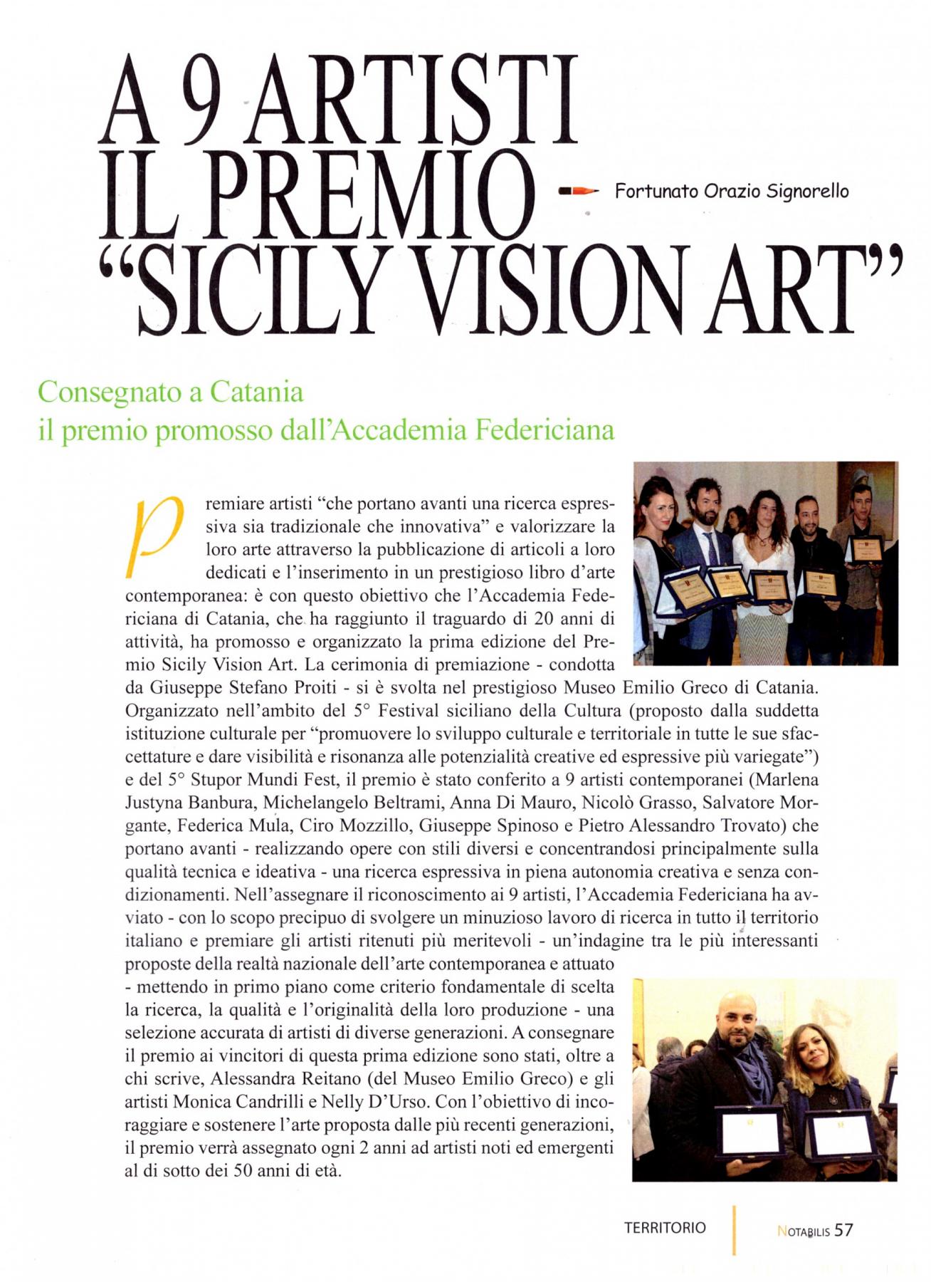 PREMIO "SICILY VISION ART"