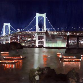 Odaiba bridge lights