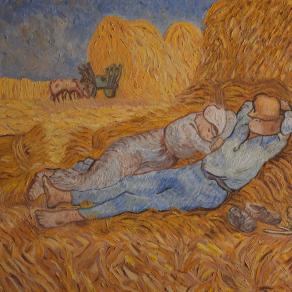 La pausa Omaggio a Vincent Van Gogh Olio 