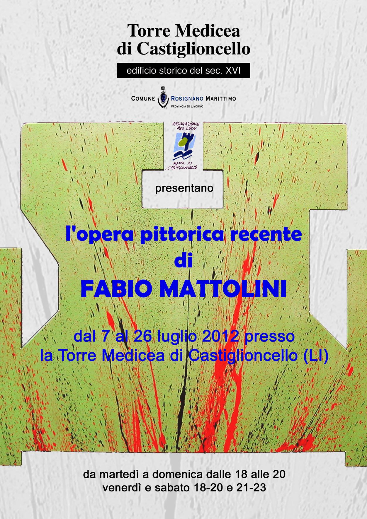 Fabio Mattolini, opere recenti.