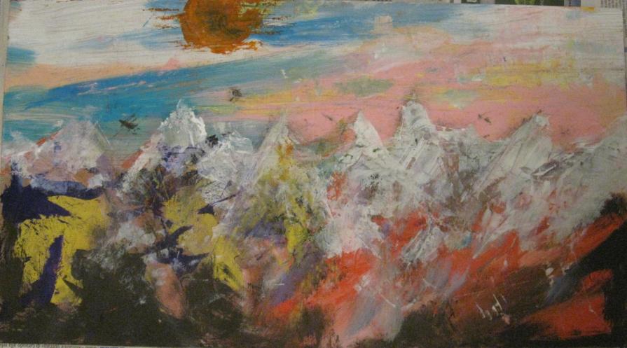 ALMA Alps Landscape  Mountain Abstract 