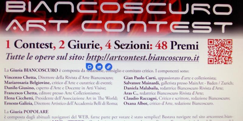 Biancoscuro "Art Contest" ... among the winners at Pavia ...