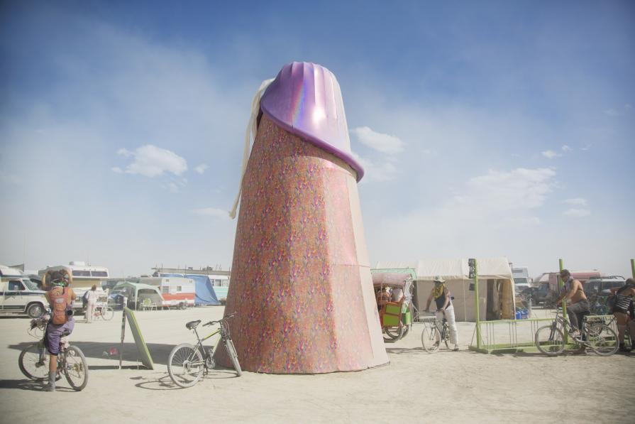 Burning man sexual art