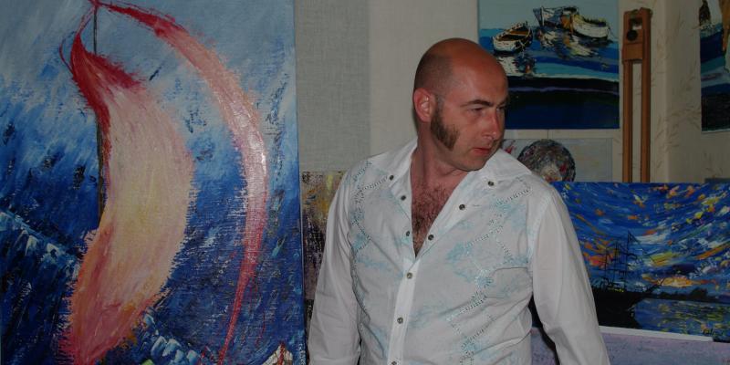 Marine expression of the artist Alik Vetrof. Exhibition Hall at the Vysotsky GALLERY