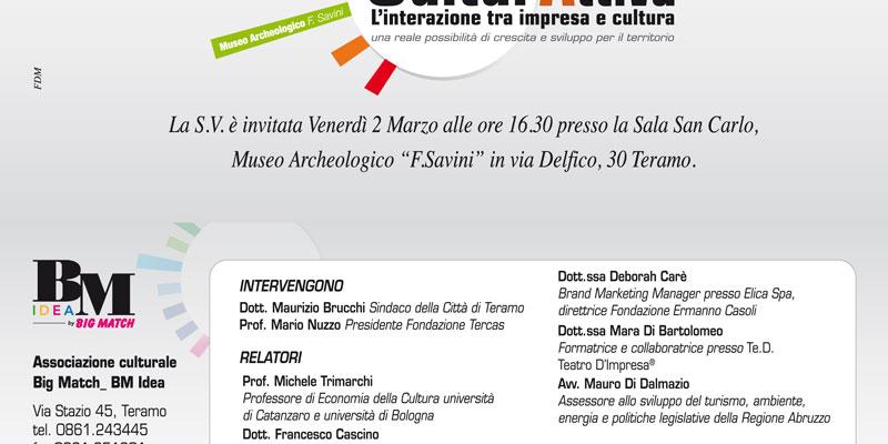 CulturAttiva_ L'interazione tra impresa e cultura, una reale possibilità di crescita e sviluppo per il territorio