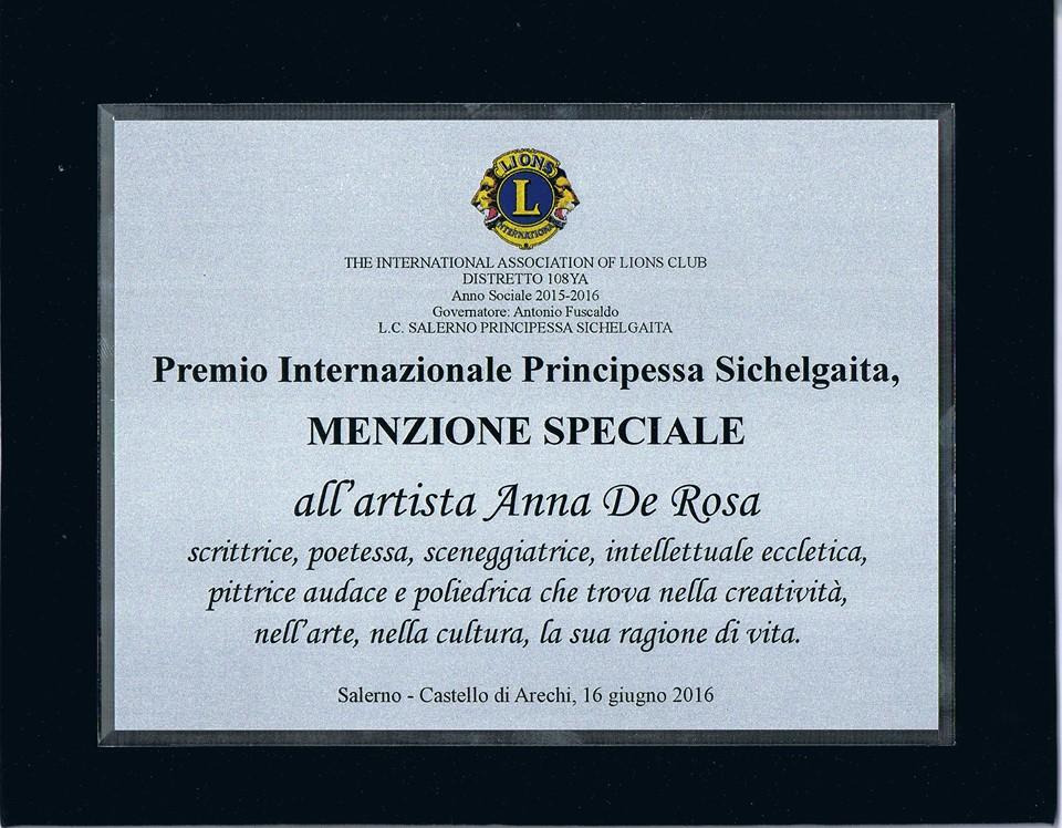 PREMIO LIONS PRINCIPESSA SICHELGAITA 2016