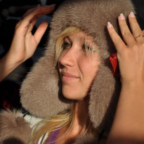 Girl and Fur-Caps