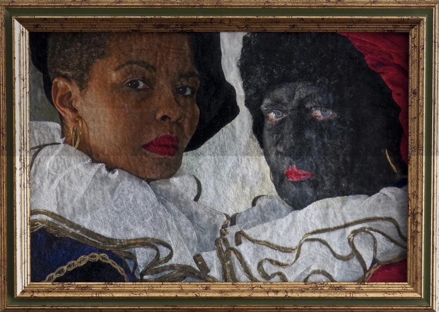 Zwarte Piet felt portriat//7