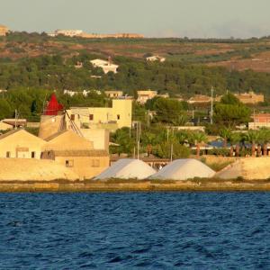 Italy. Sicily, Trapani blue salt