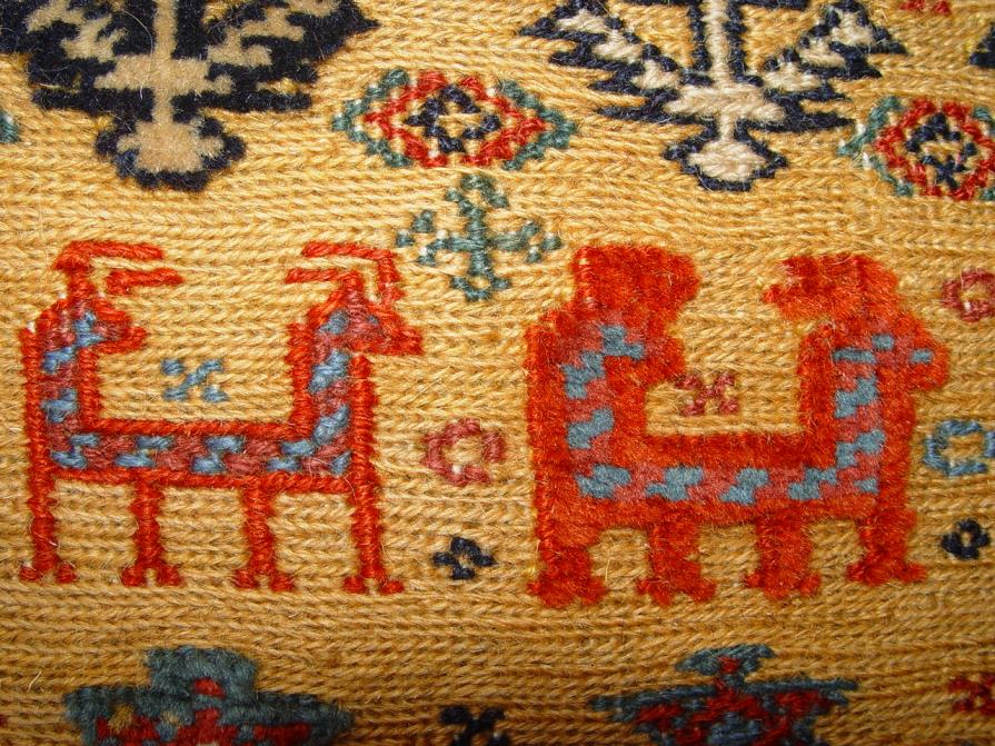 Persian Tribal Motif (goat shape) on Carpet