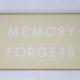 Memory forgets