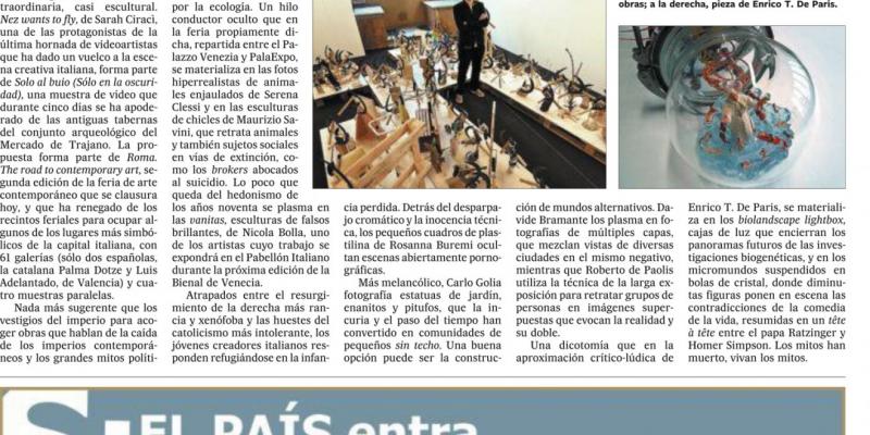 "EL Paìs". domingo 5 de abril de 2009. about my work. 