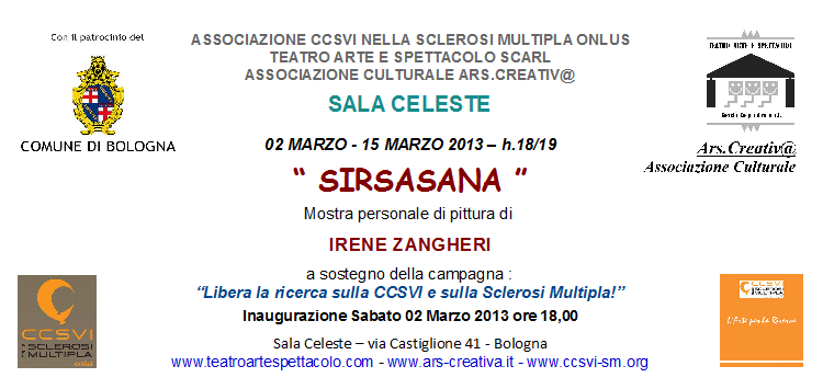 Invito Mostra personale di Irene Zangheri in Sala Celeste