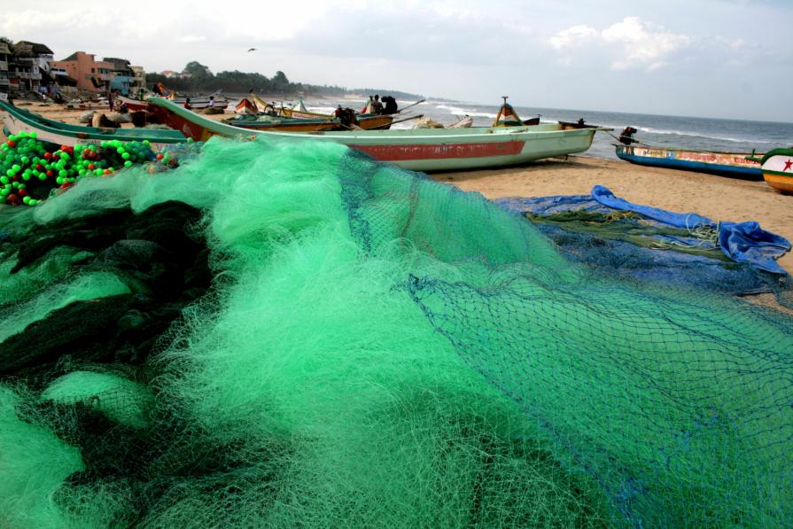 Le reti color smeraldo dei pescatori di Mamallapuram