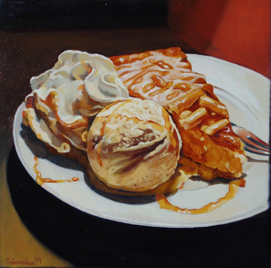 Still life with apple pie