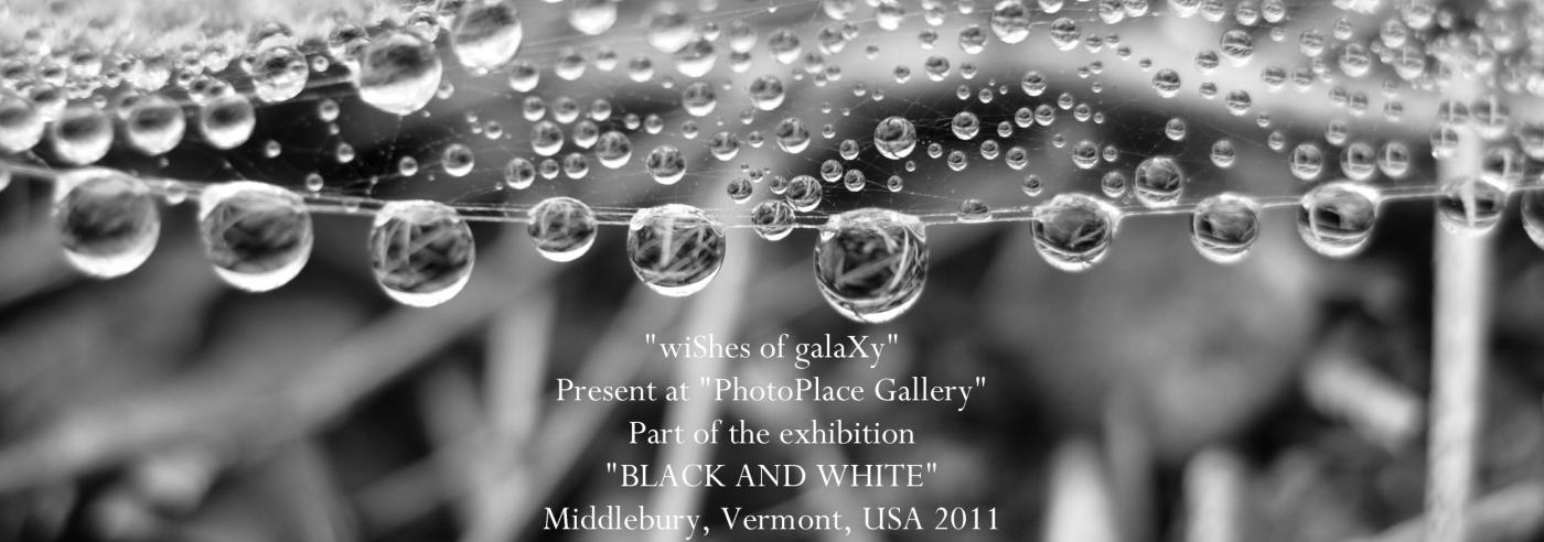 wiShes of galaXy Present at PhotoPlace Gallery Part of the exhibition BLACK AND WHITE Middlebury Vermont USA 2011 