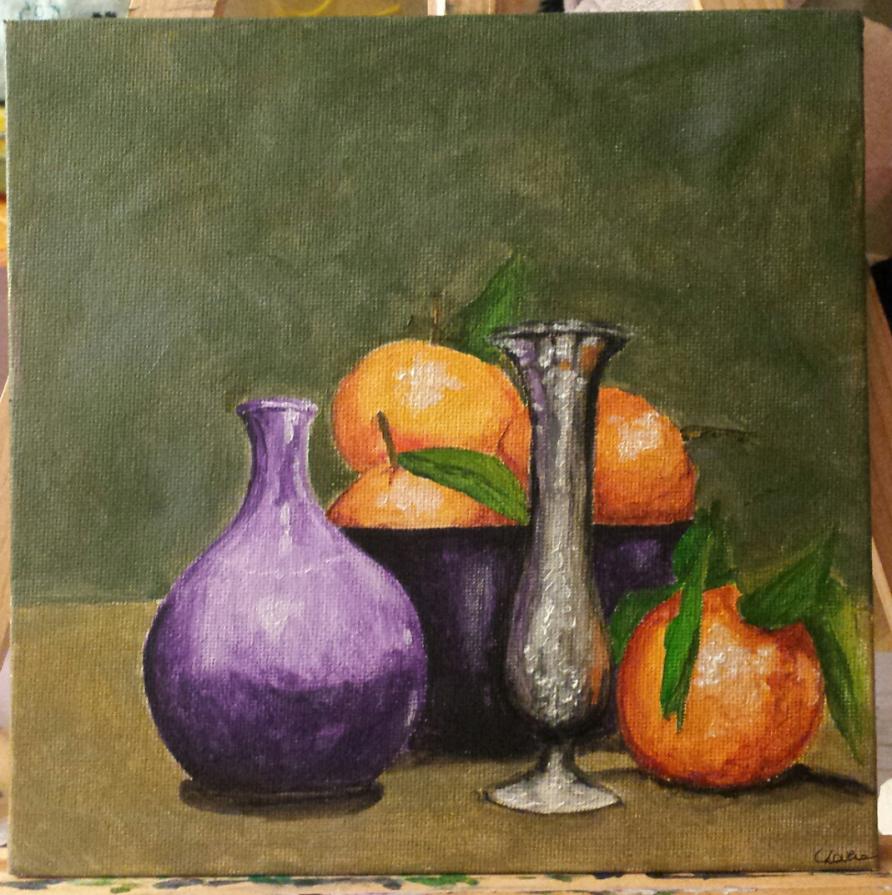 still life with oranges