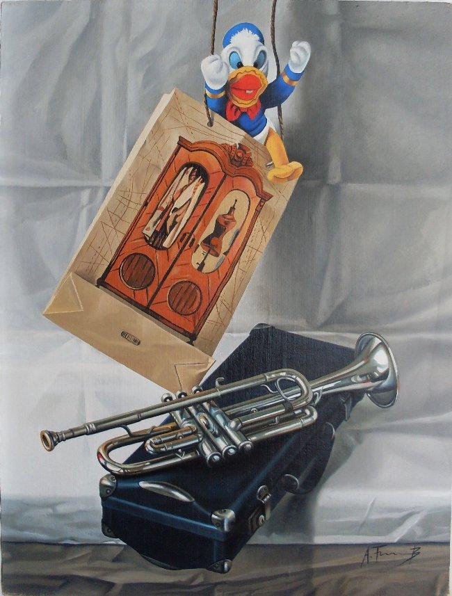 Donald Duck and a Trumpet