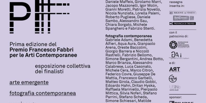 PRIMA EDIZIONE DEL PREMIO FRANCESCO FABBRI PER LE ARTI CONTEMPORANEE